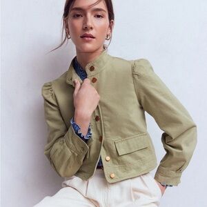 Boden Topstitch Denim Jacket soft green brand new nvr worn sz 6! Offer!